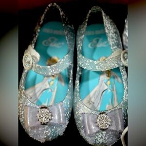 Kids Glittery Blue Mary Jane Shoes